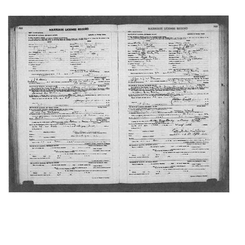 Sammie Lee Williams – Marriage License Record